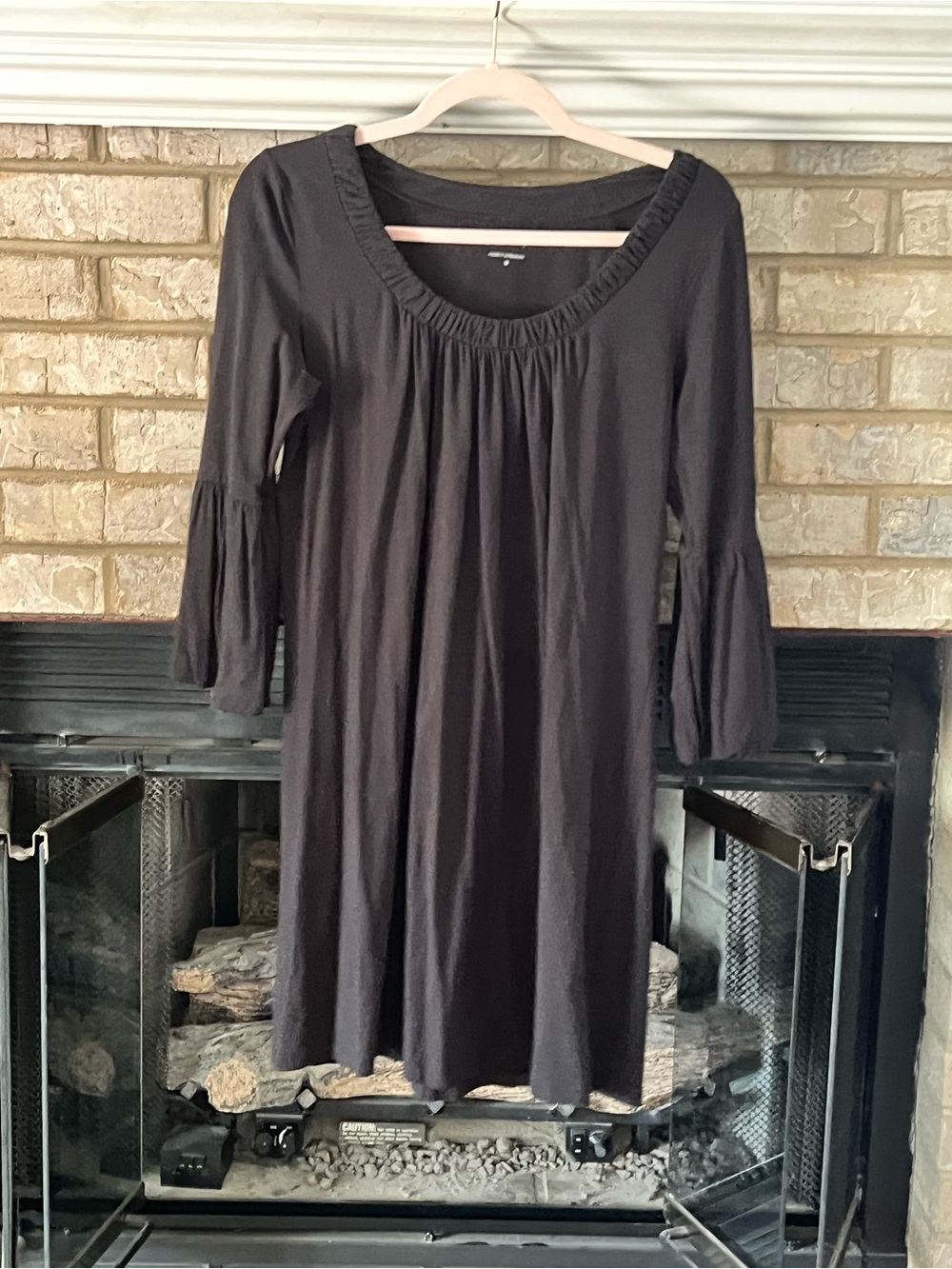Women’s Black Scoop Neck Cotton Dress Size med
